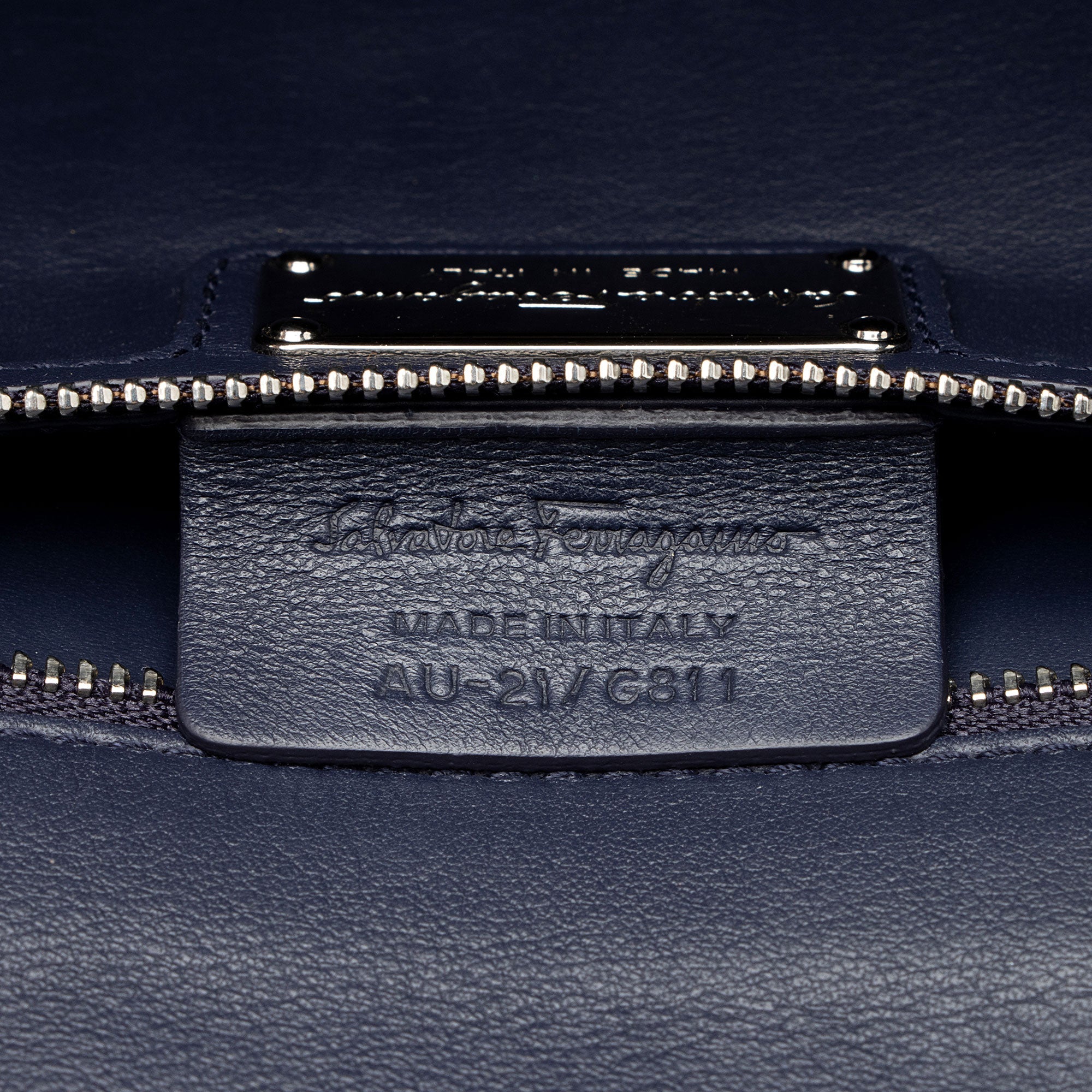 Ferragamo Calfskin Suede Vara Bow Chain Flap Bag
