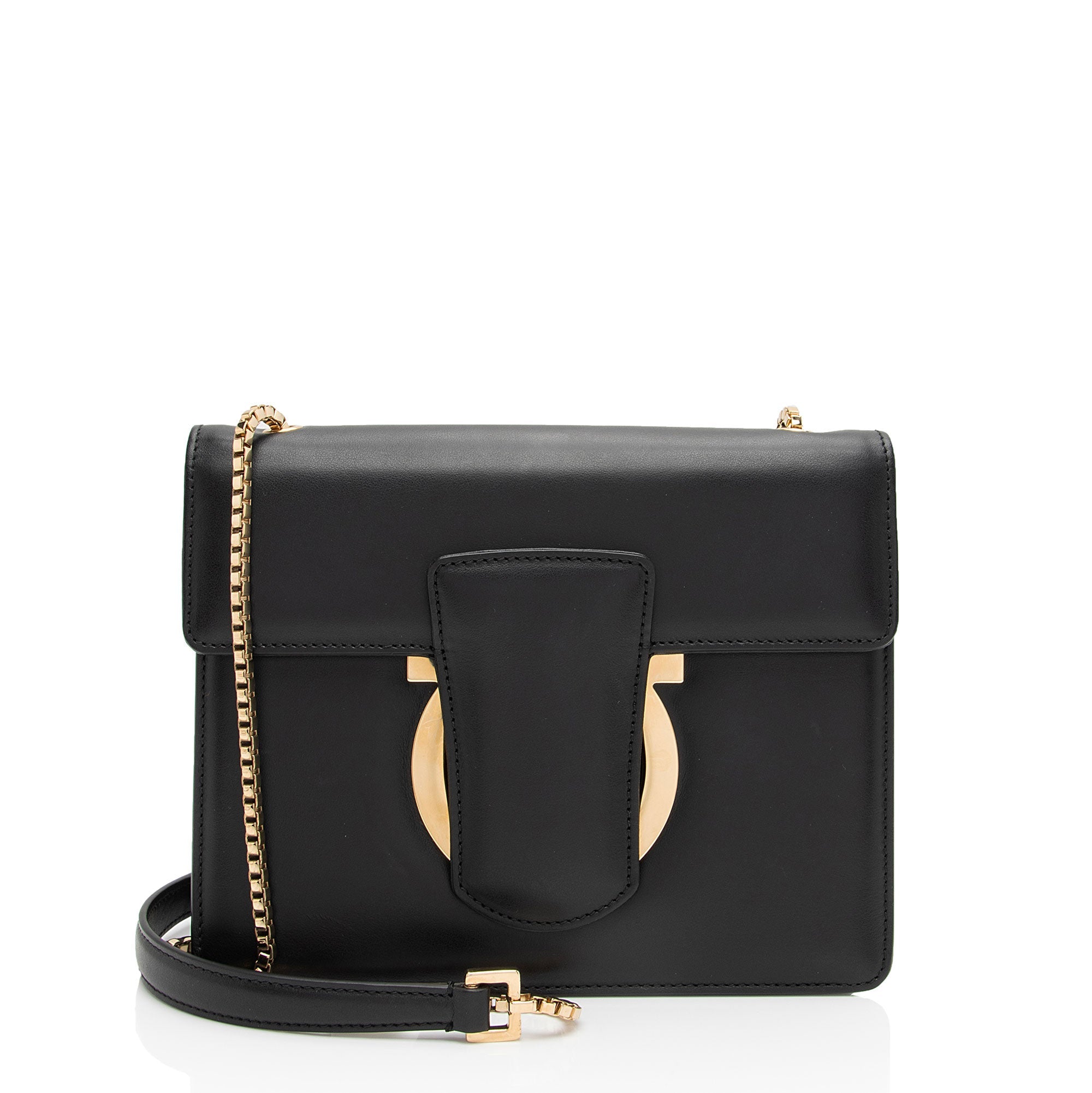 Salvatore Ferragamo Calfskin Thalia Shoulder Bag (SHF-0qzu1k)