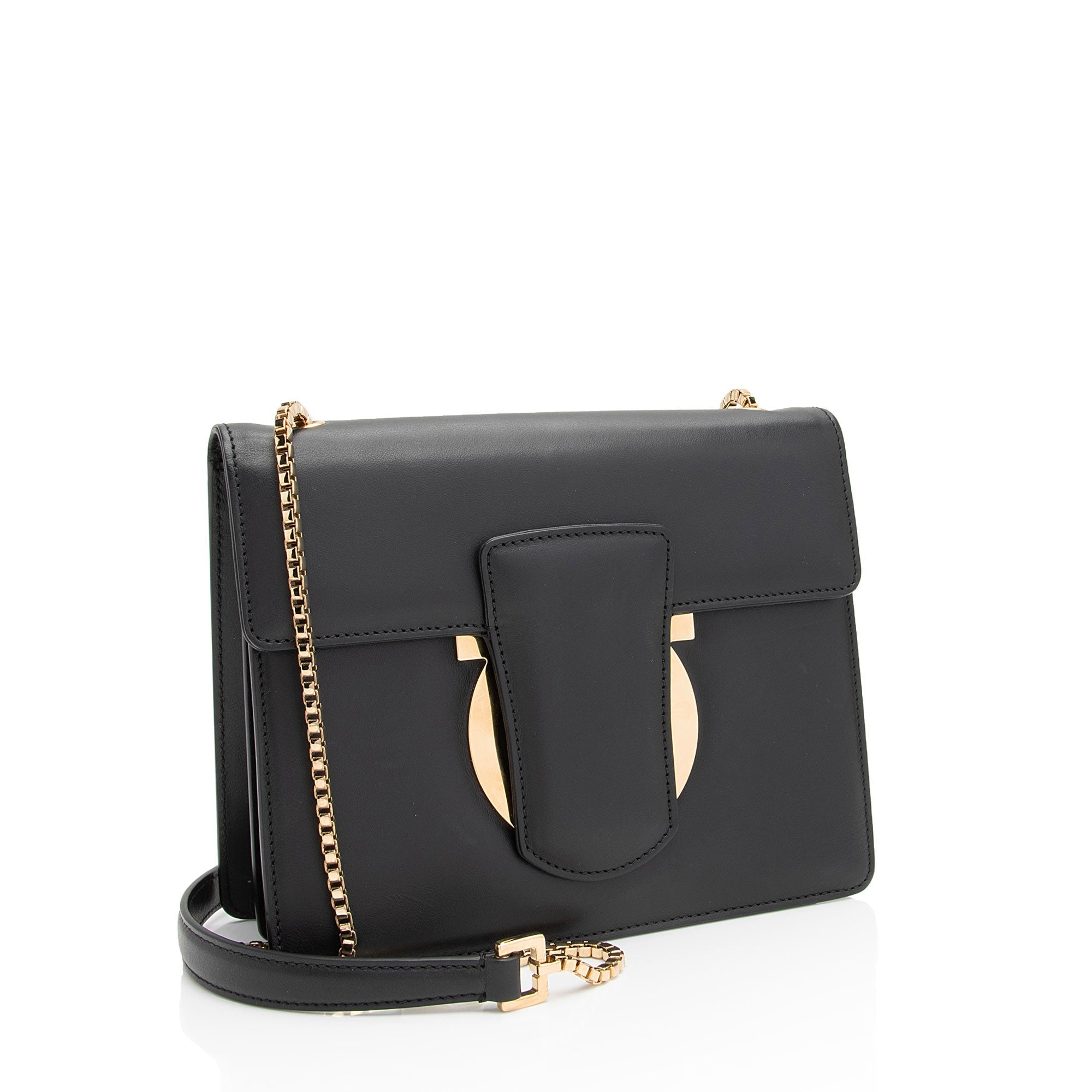 Salvatore Ferragamo Calfskin Thalia Shoulder Bag (SHF-0qzu1k)