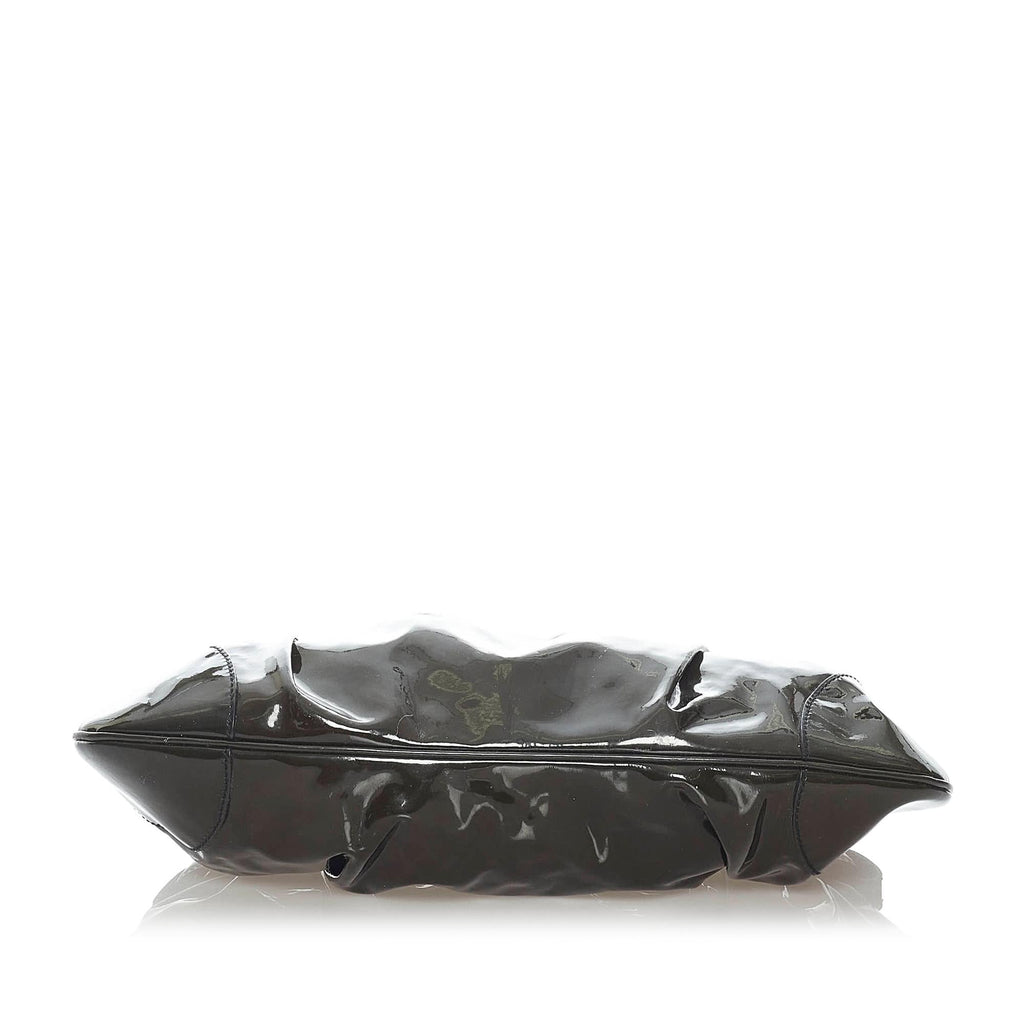 Salvatore Ferragamo Gancini Marisa Patent Leather Handbag (SHG-31731)