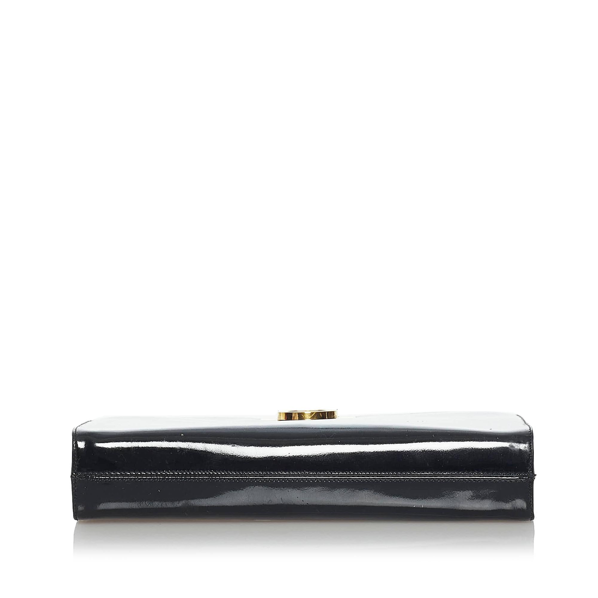 Salvatore Ferragamo Gancini Patent Leather Crossbody Bag (SHG-34194)