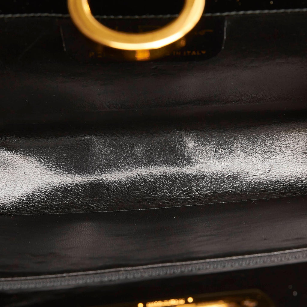 Salvatore Ferragamo Gancini Patent Leather Crossbody Bag (SHG-34194)