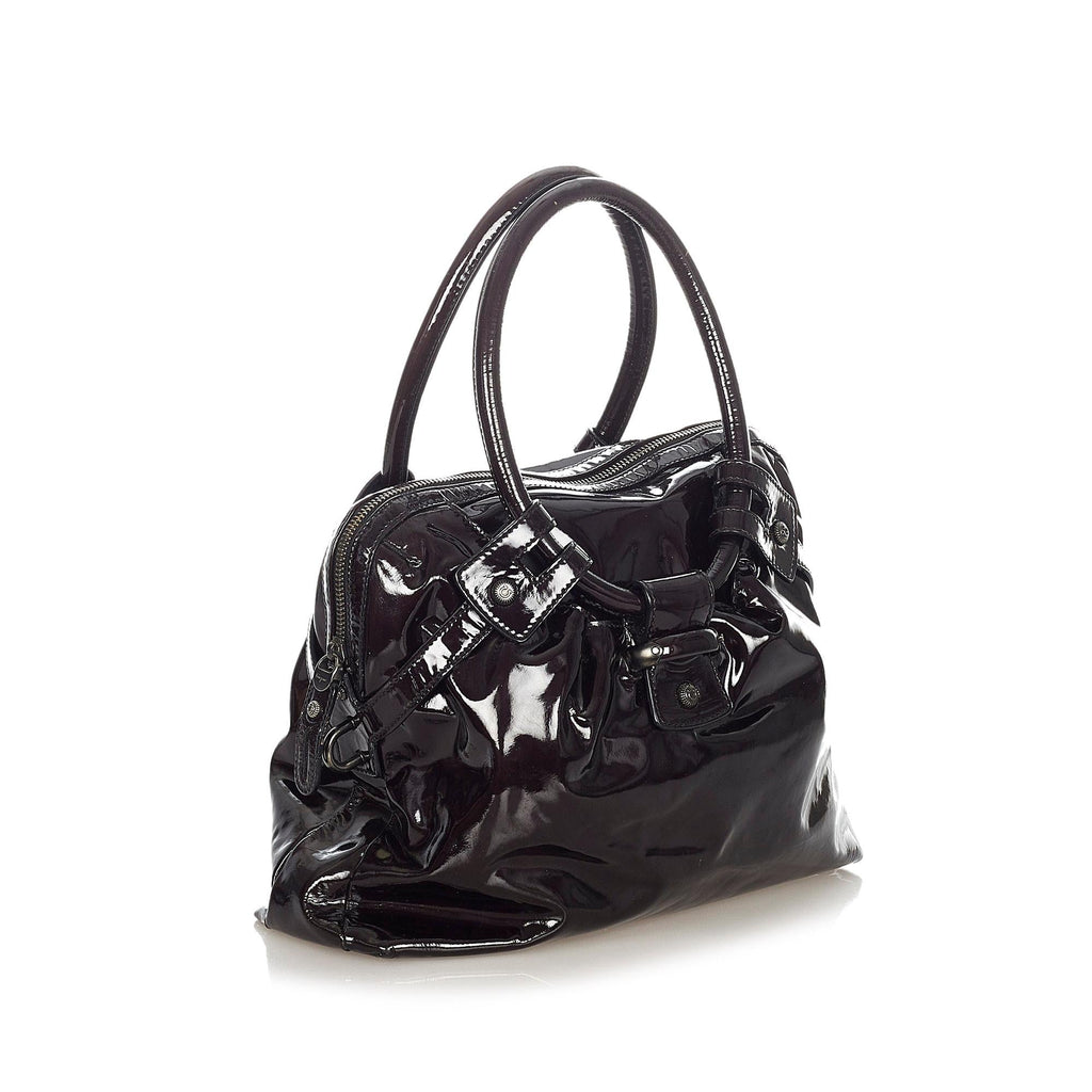 Salvatore Ferragamo Gancini Patent Leather Handbag (SHG-22022)