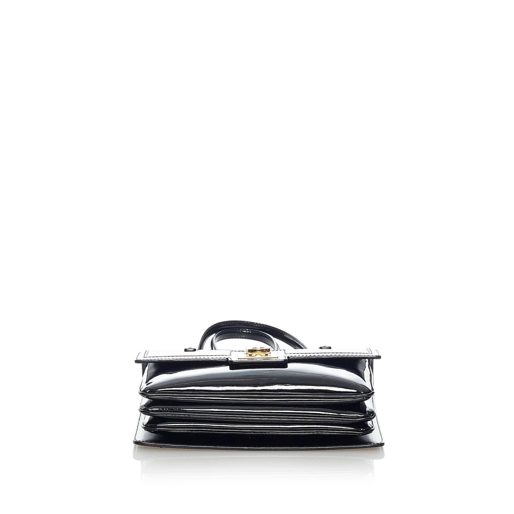 Salvatore Ferragamo Gancini Patent Leather Handbag (SHG-31776)
