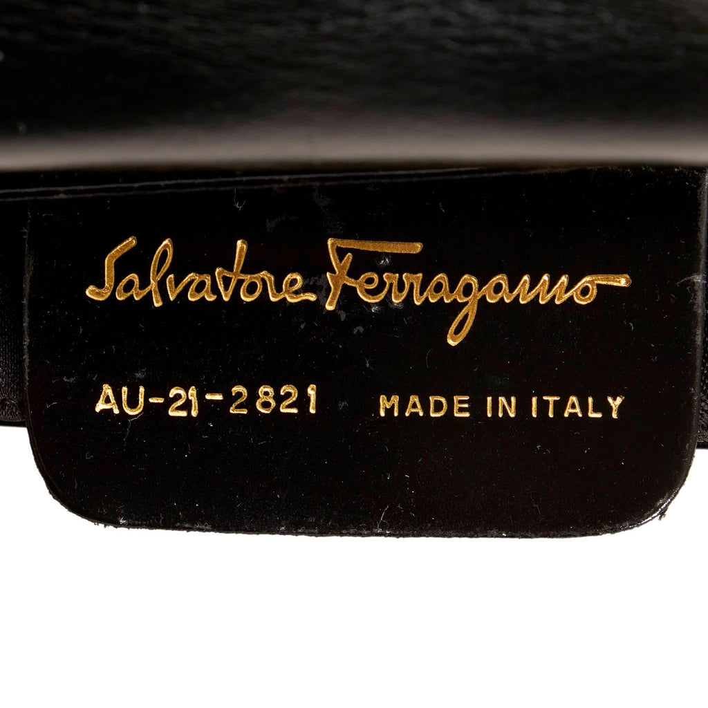 Salvatore Ferragamo Gancini Patent Leather Handbag (SHG-31776)