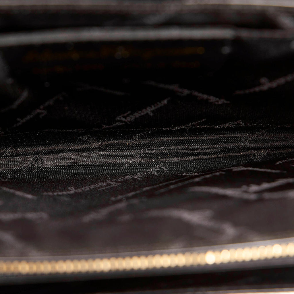 Salvatore Ferragamo Gancini Patent Leather Handbag (SHG-31776)