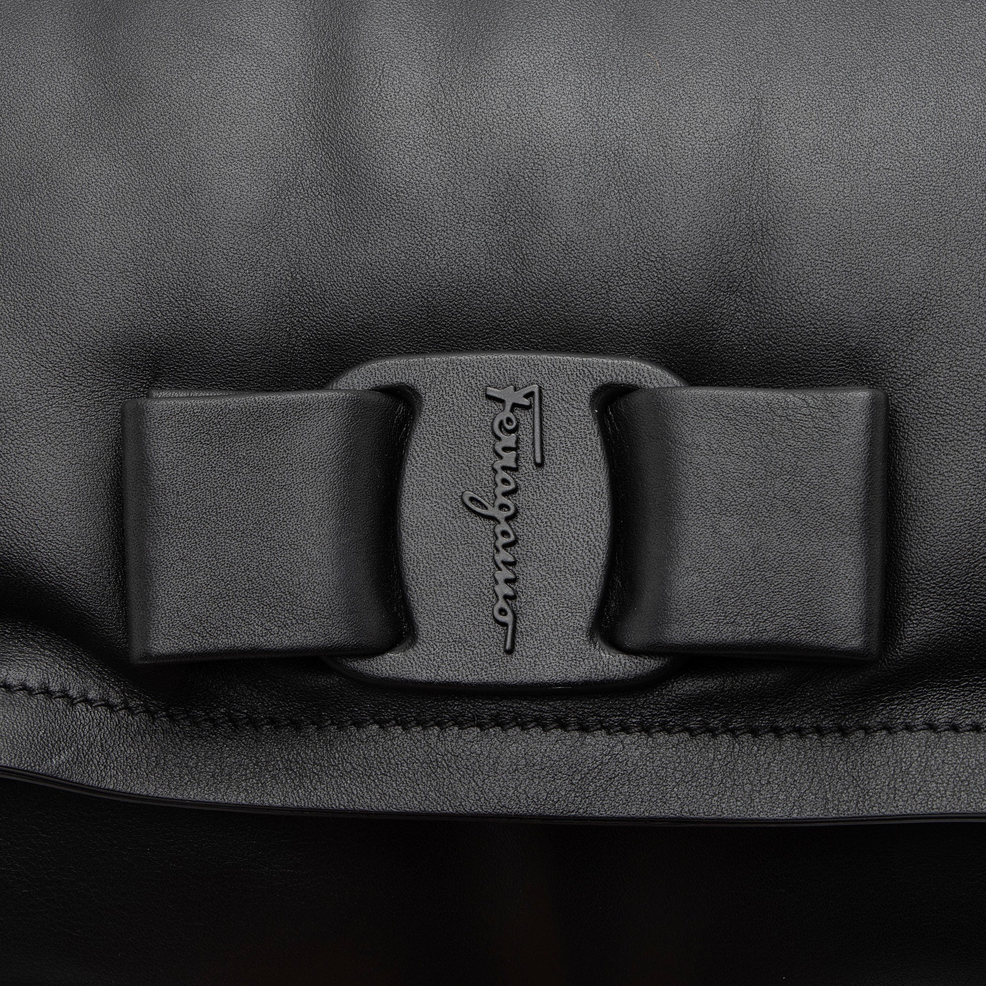 Ferragamo Leather Viva Bow Medium Bag