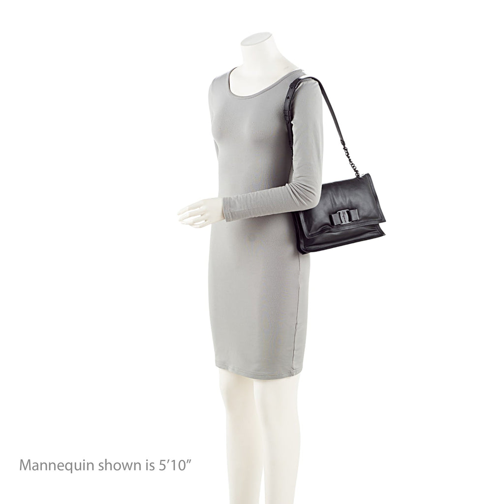 Ferragamo Leather Viva Bow Medium Bag
