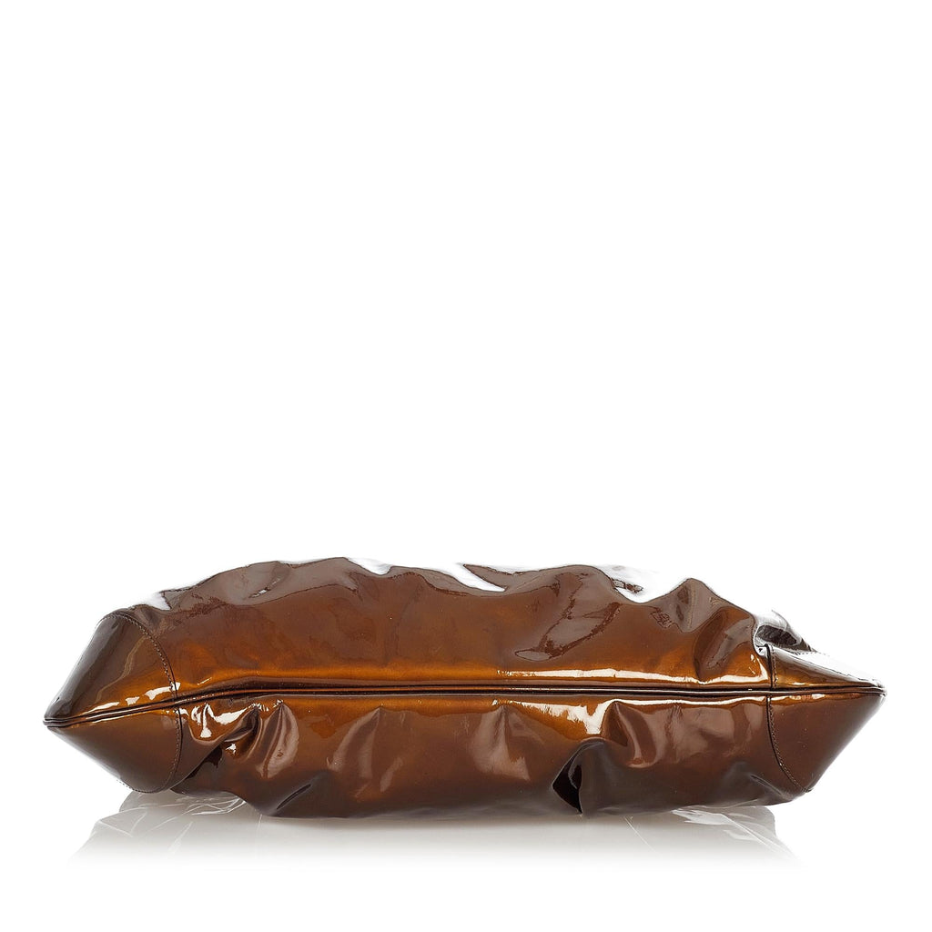 Salvatore Ferragamo Marisa Patent Leather Shoulder Bag (SHG-23837)