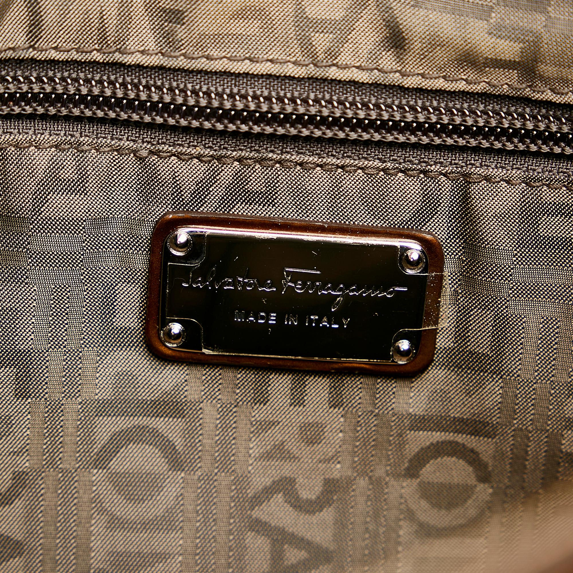 Salvatore Ferragamo Marisa Patent Leather Shoulder Bag (SHG-23837)
