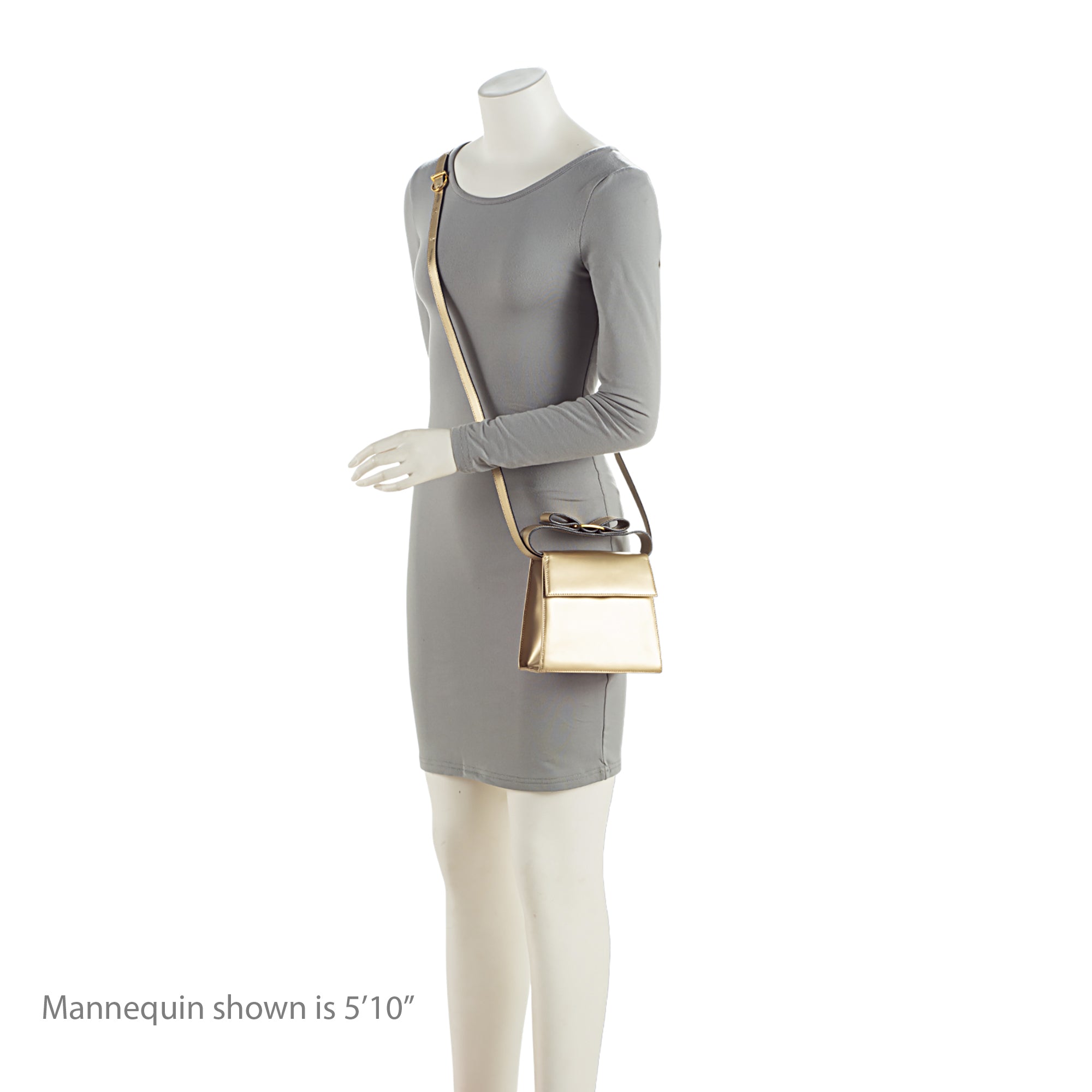 Salvatore Ferragamo Metallic Patent Leather Vara Crossbody Bag (SHF-u2KC7g)