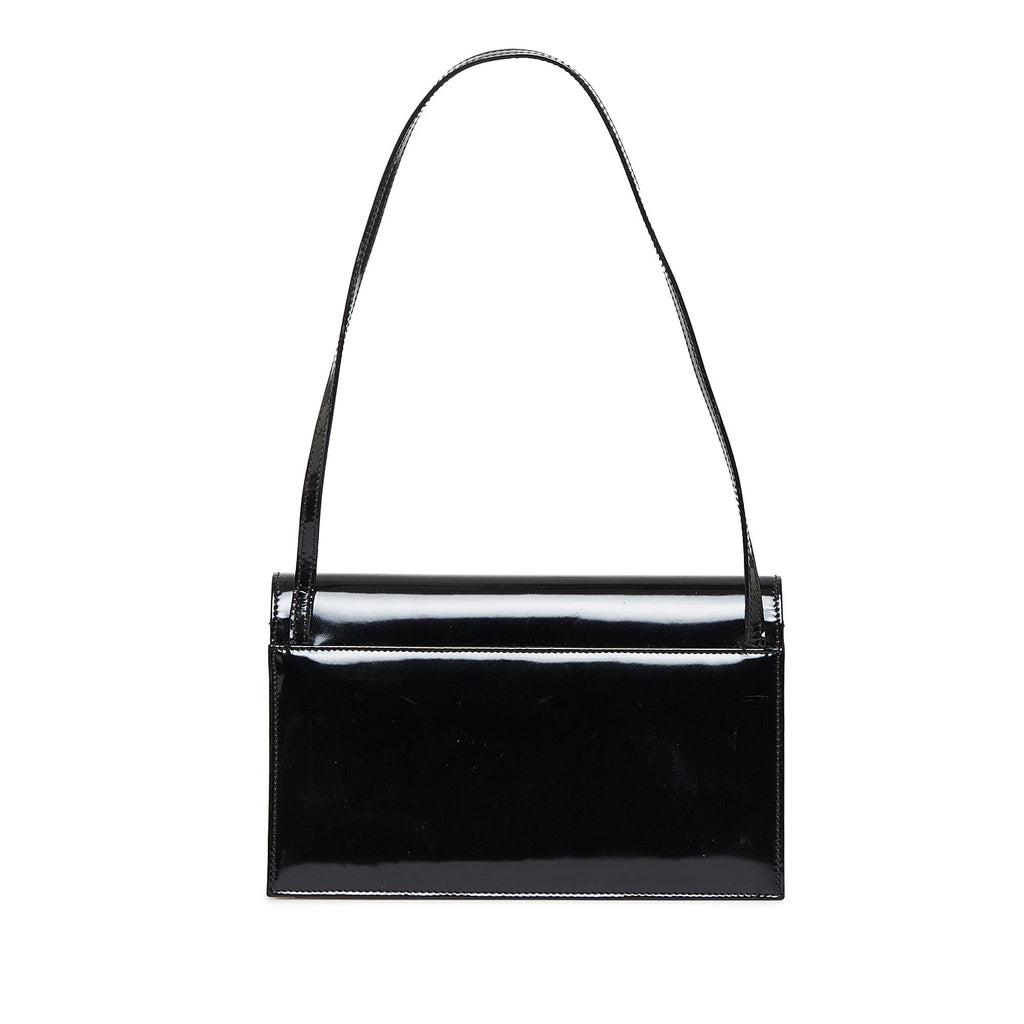 Salvatore Ferragamo Patent Leather Shoulder Bag (SHG-TLBg77)