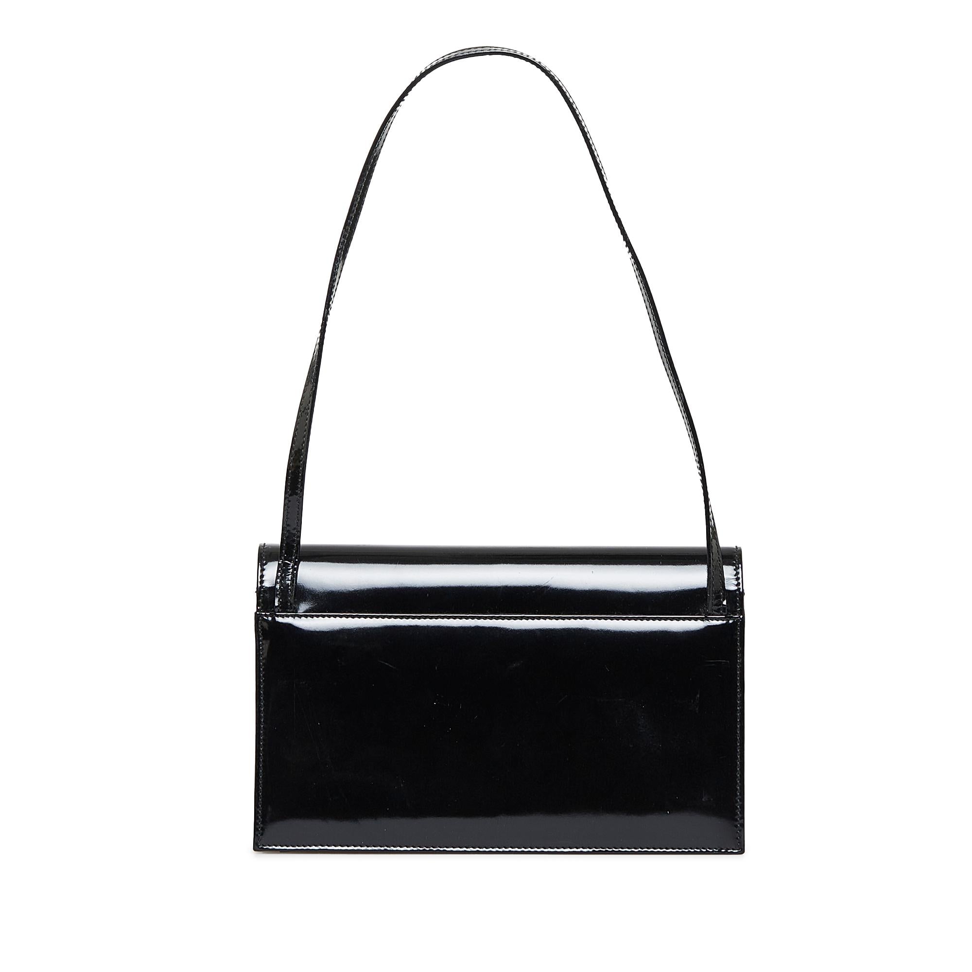 Salvatore Ferragamo Patent Leather Shoulder Bag (SHG-TLBg77)