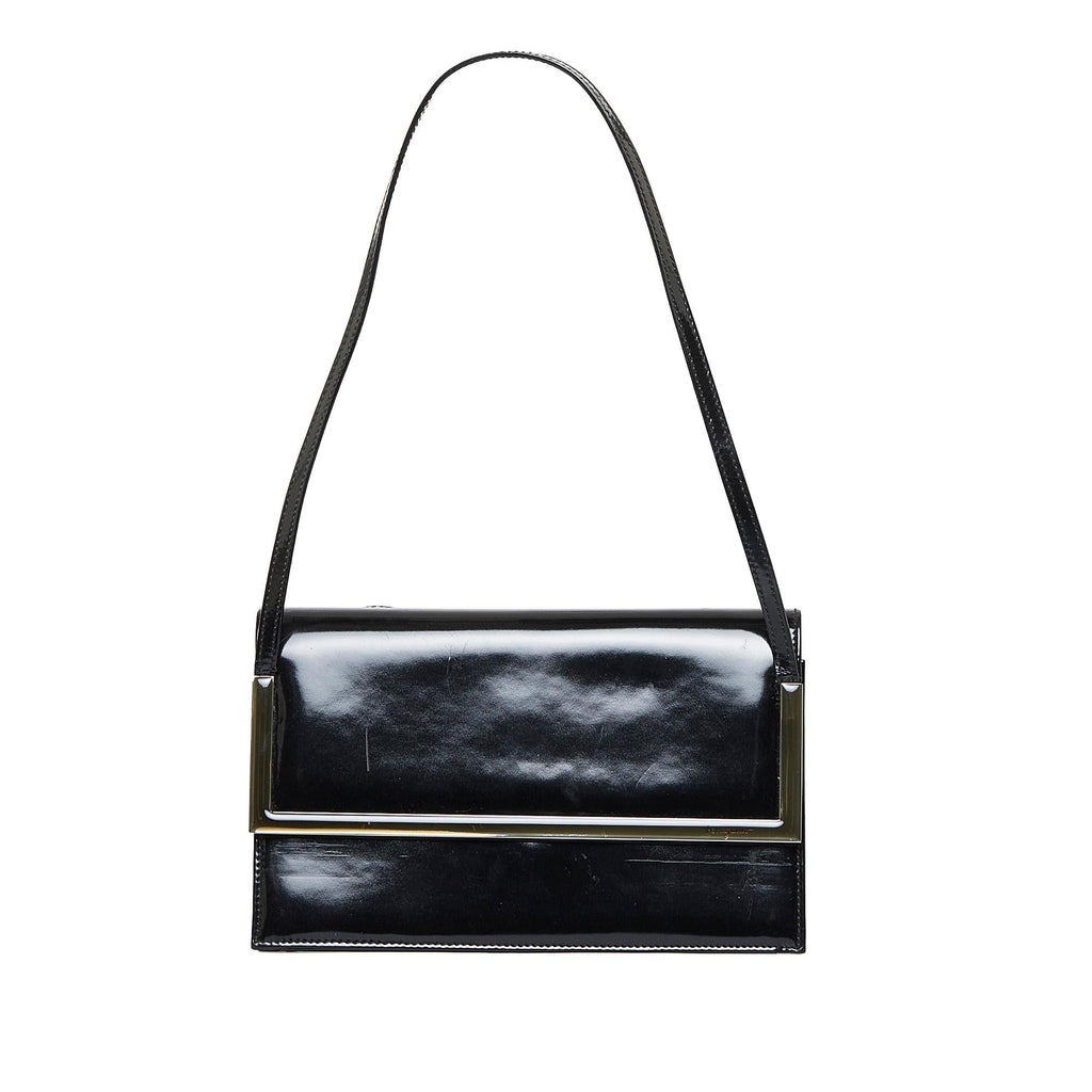 Salvatore Ferragamo Patent Leather Shoulder Bag (SHG-TLBg77)