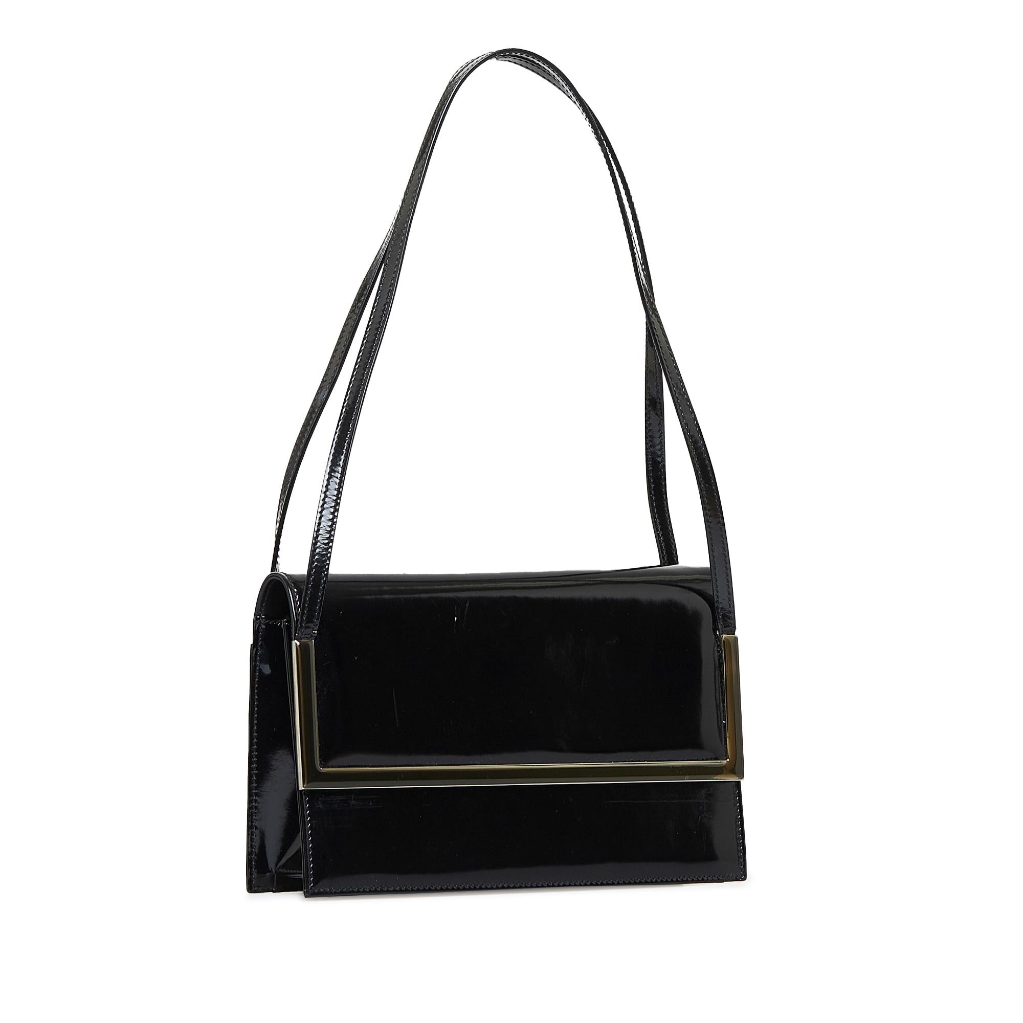 Salvatore Ferragamo Patent Leather Shoulder Bag (SHG-TLBg77)