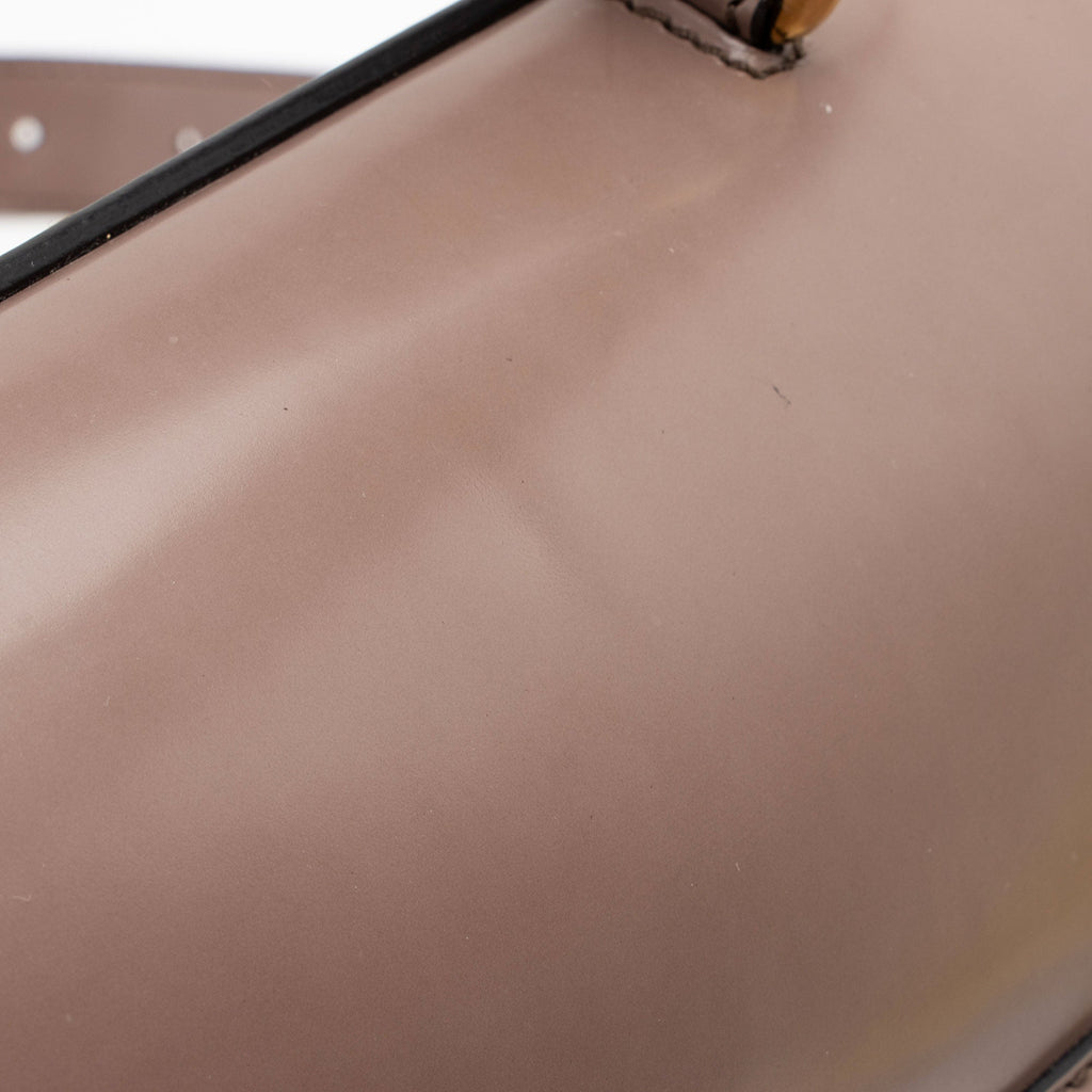 Salvatore Ferragamo Patent Leather Tricolor Gancini Sofia Medium Satchel (SHF-TxFQvD)