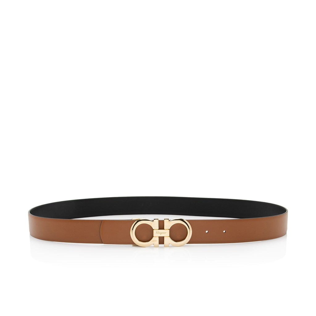 Salvatore Ferragamo Reversible Calfskin Gancini Belt - Size 40 / 100 (SHF-3oGhXL)