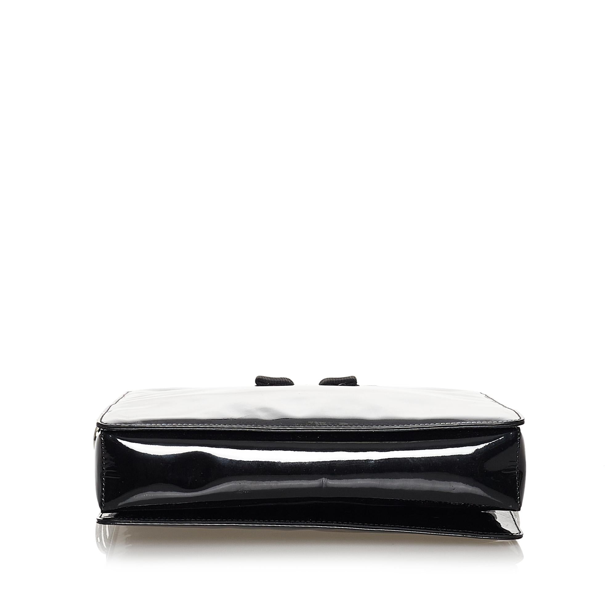 Salvatore Ferragamo Vara Patent Leather Satchel (SHG-31071)