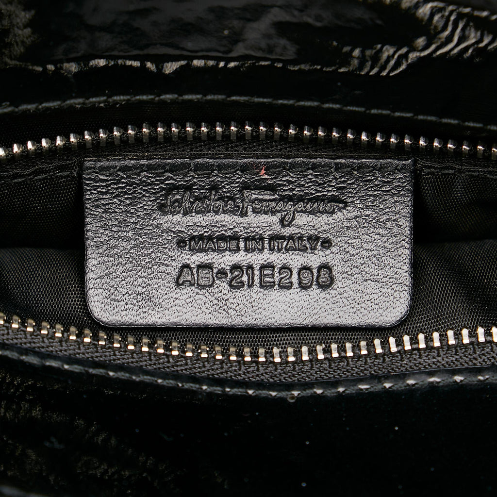 Salvatore Ferragamo Vara Patent Leather Satchel (SHG-31071)