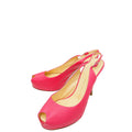 Giuseppe Zanotti Pink Lizard Embossed Peeptoe Slingback 40