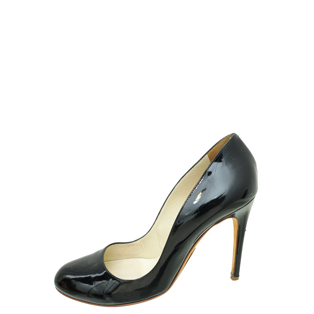 Rupert Sanderson Black Round Toe Pump 40