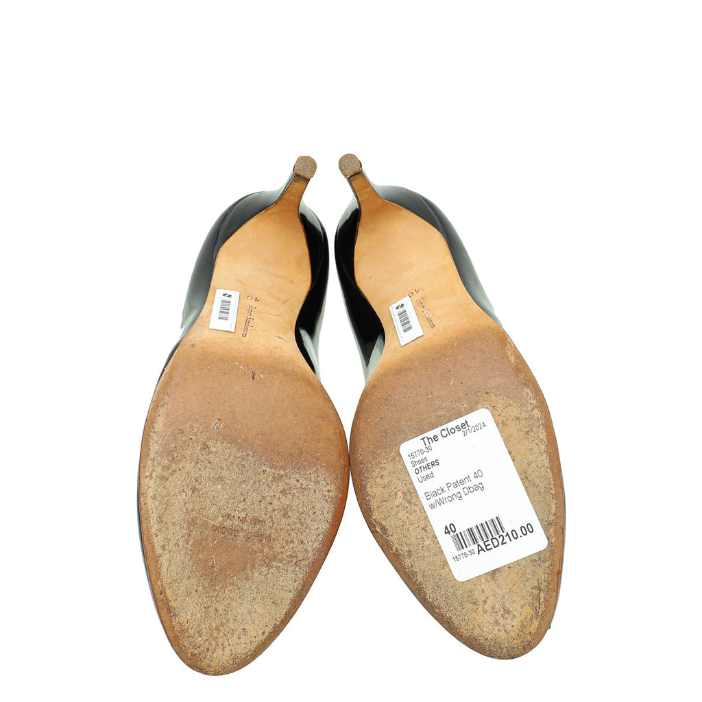 Rupert Sanderson Black Round Toe Pump 40