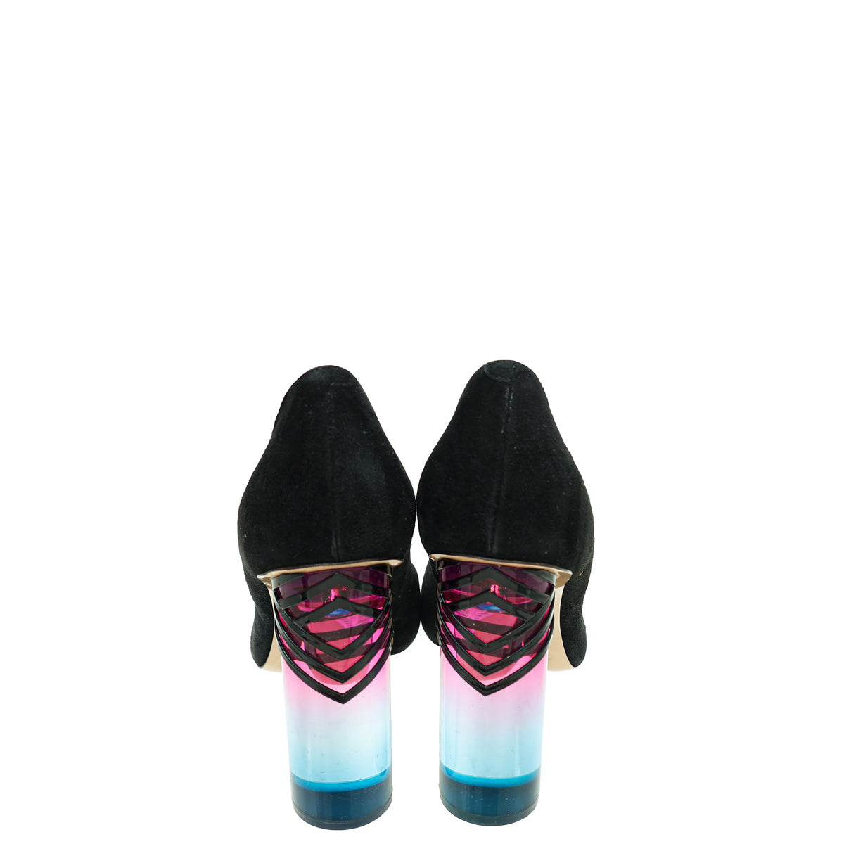 Nicholas Kirkwood Black Suede Resin Heel Pumps 40