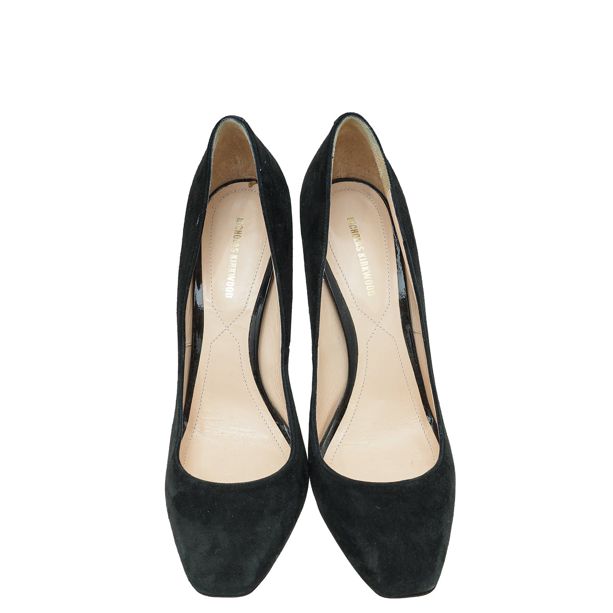 Nicholas Kirkwood Black Suede Resin Heel Pumps 40
