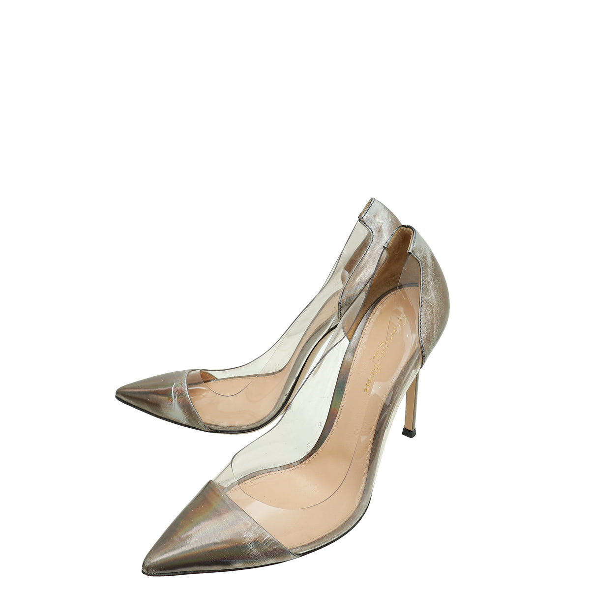 Gianvito Rossi Metallic Iridescent Iridescent PVC Pump 40