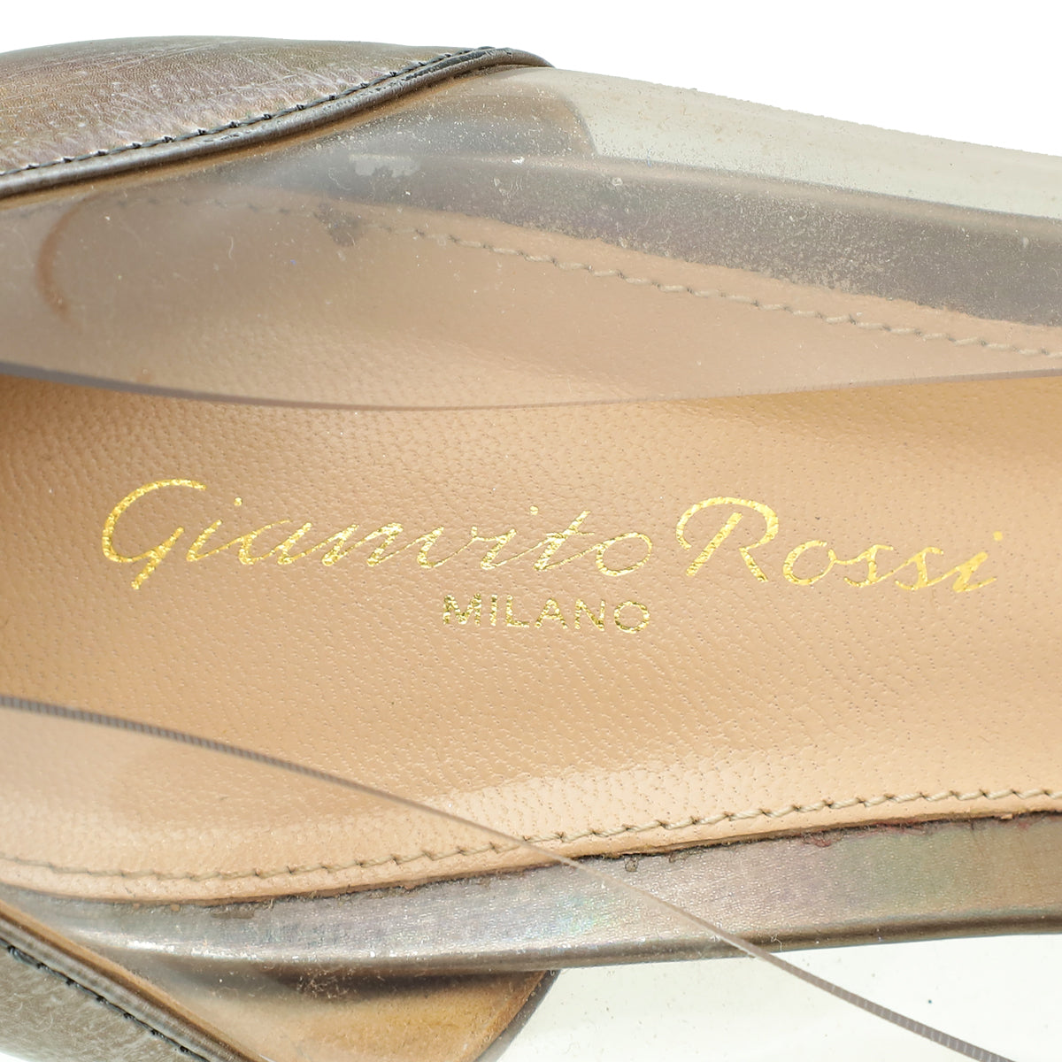 Gianvito Rossi Metallic Iridescent Iridescent PVC Pump 40