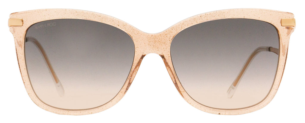 Jimmy Choo Rectangular Sunglasses Steff/S SQGFF Beige Glitter/Gold 55mm