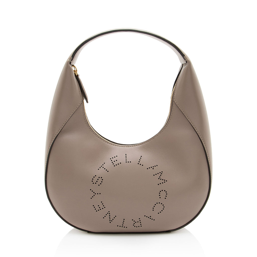 Stella McCartney Eco Alter Nappa Perforated Logo Small Hobo