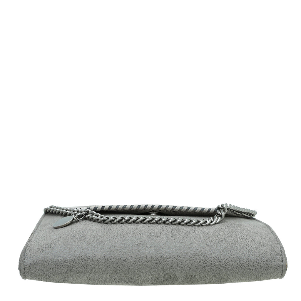 Stella McCartney Gray Fold Over Falabella Chain Mini Bag