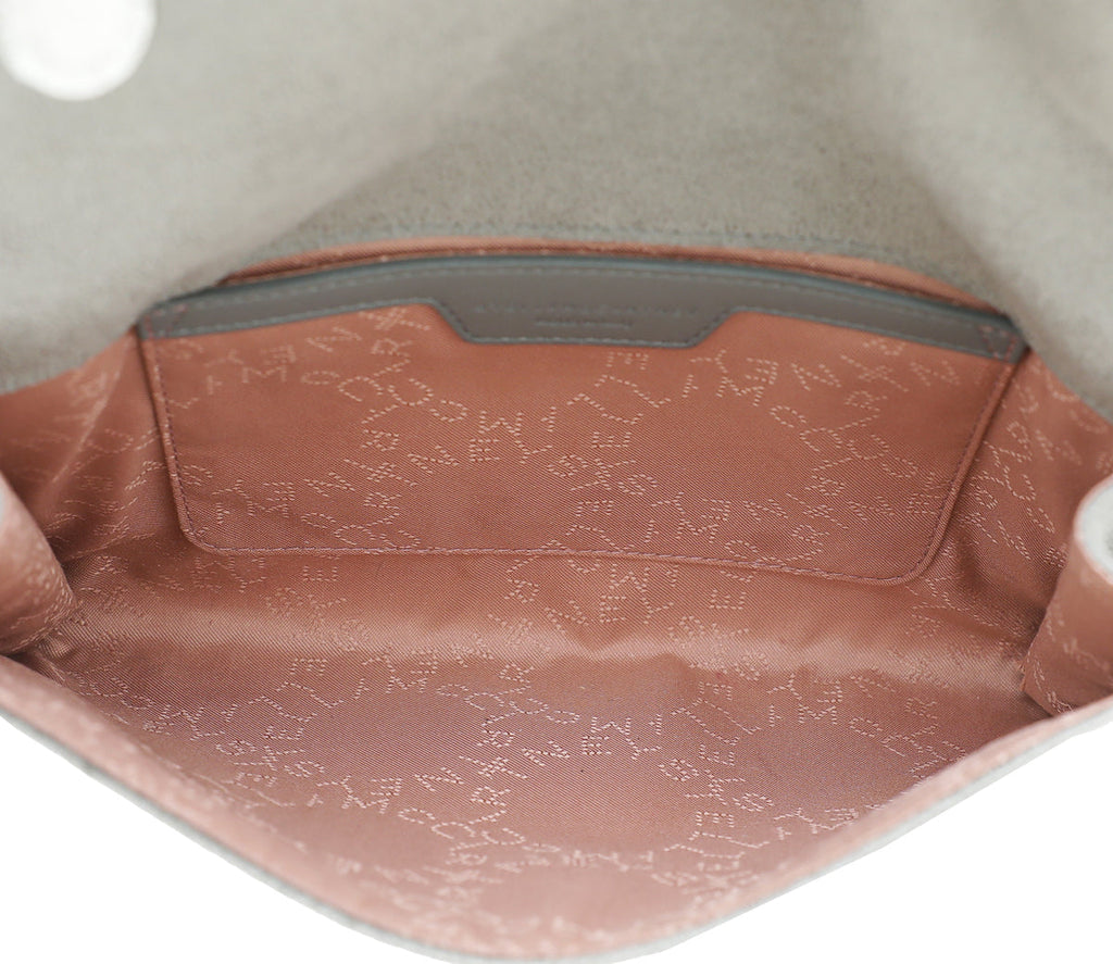 Stella McCartney Gray Fold Over Falabella Chain Mini Bag