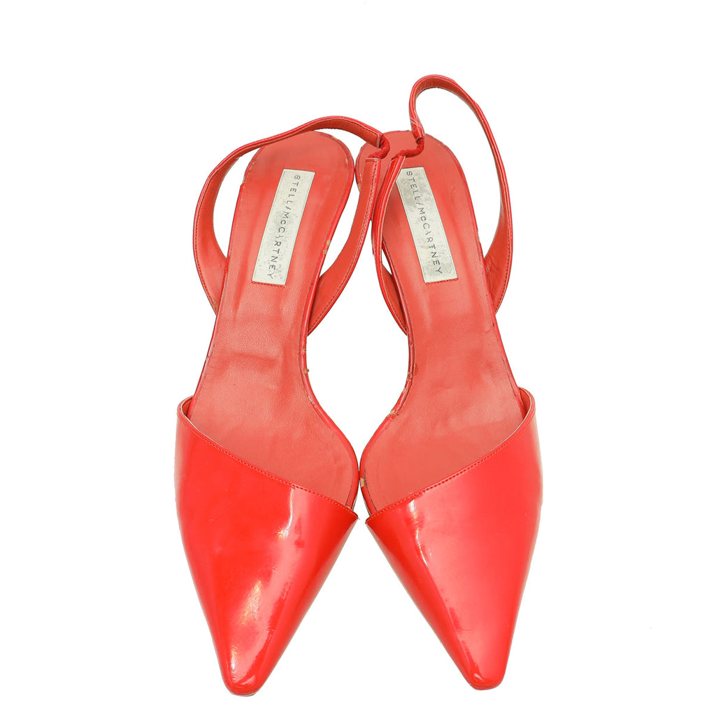 Stella Mccartney Red D'Orsay Slingback 40