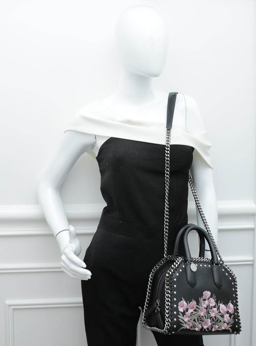 Stella Mccartney Black Falabella Box Top Handle Mini Bag