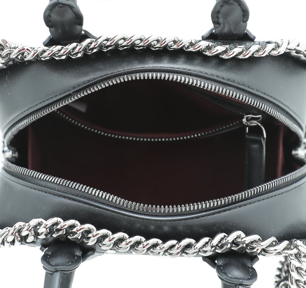 Stella Mccartney Black Falabella Box Top Handle Mini Bag