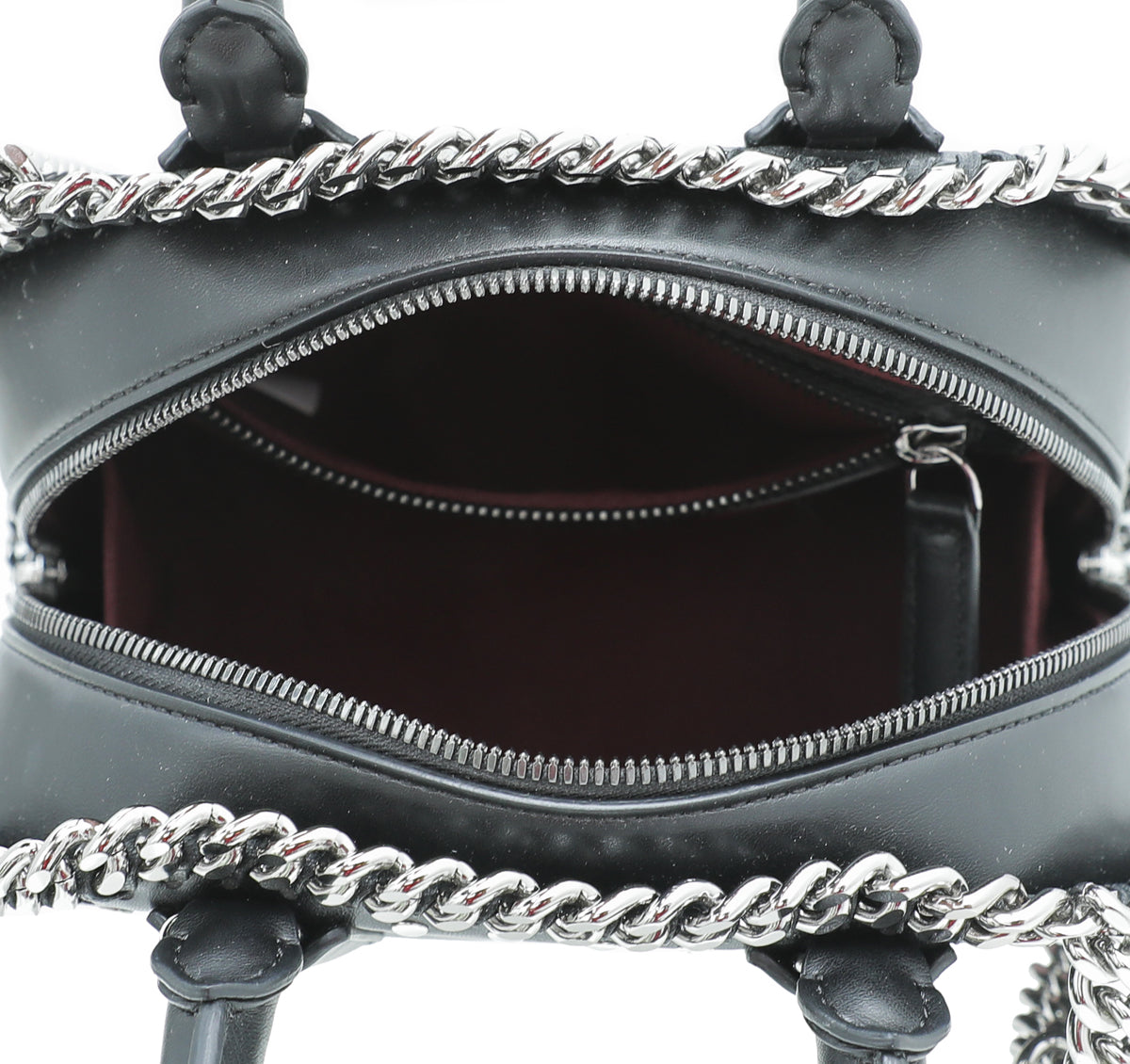 Stella Mccartney Black Falabella Box Top Handle Mini Bag