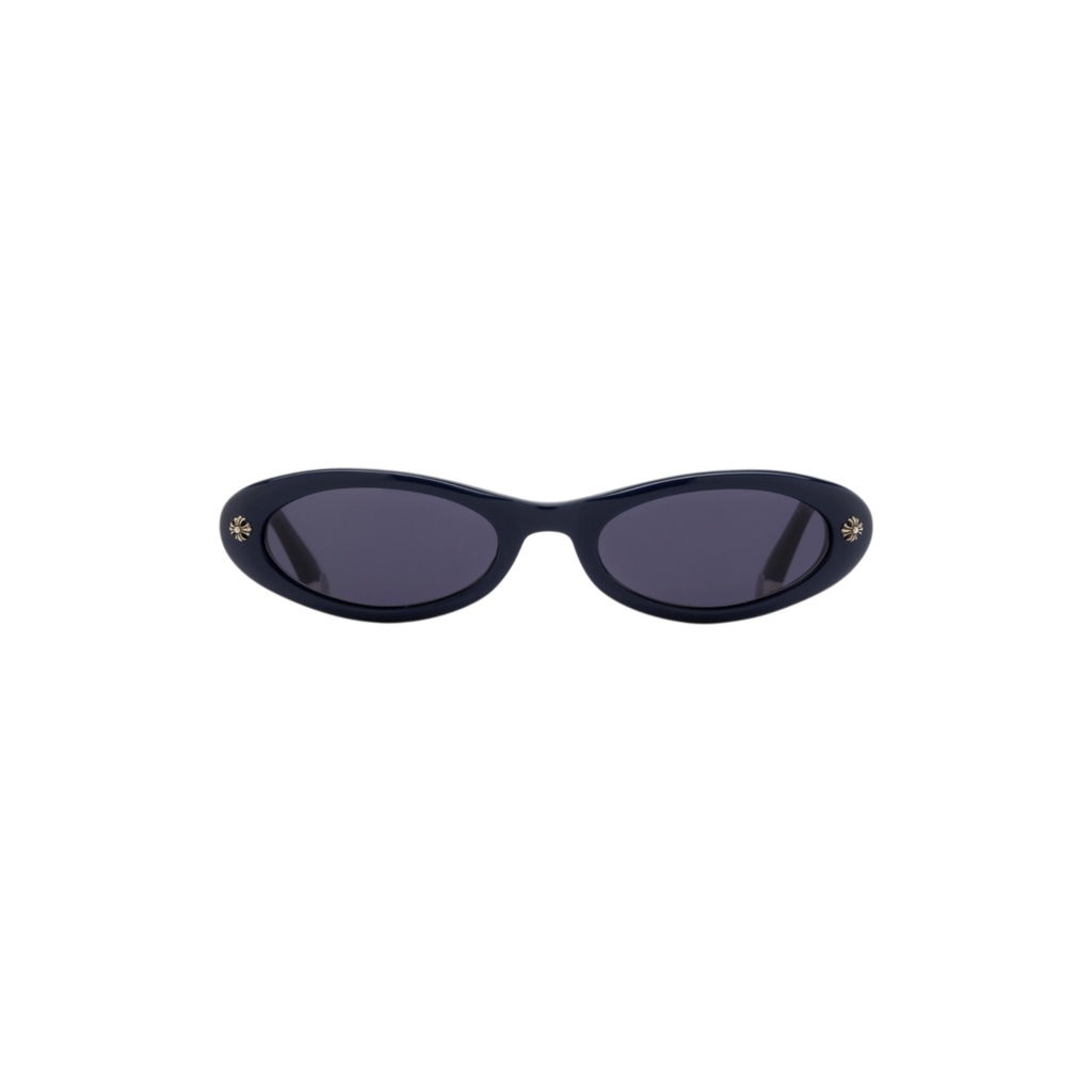 "TART" Oval Acetate Sunglasses – PCK (Polished Blue)