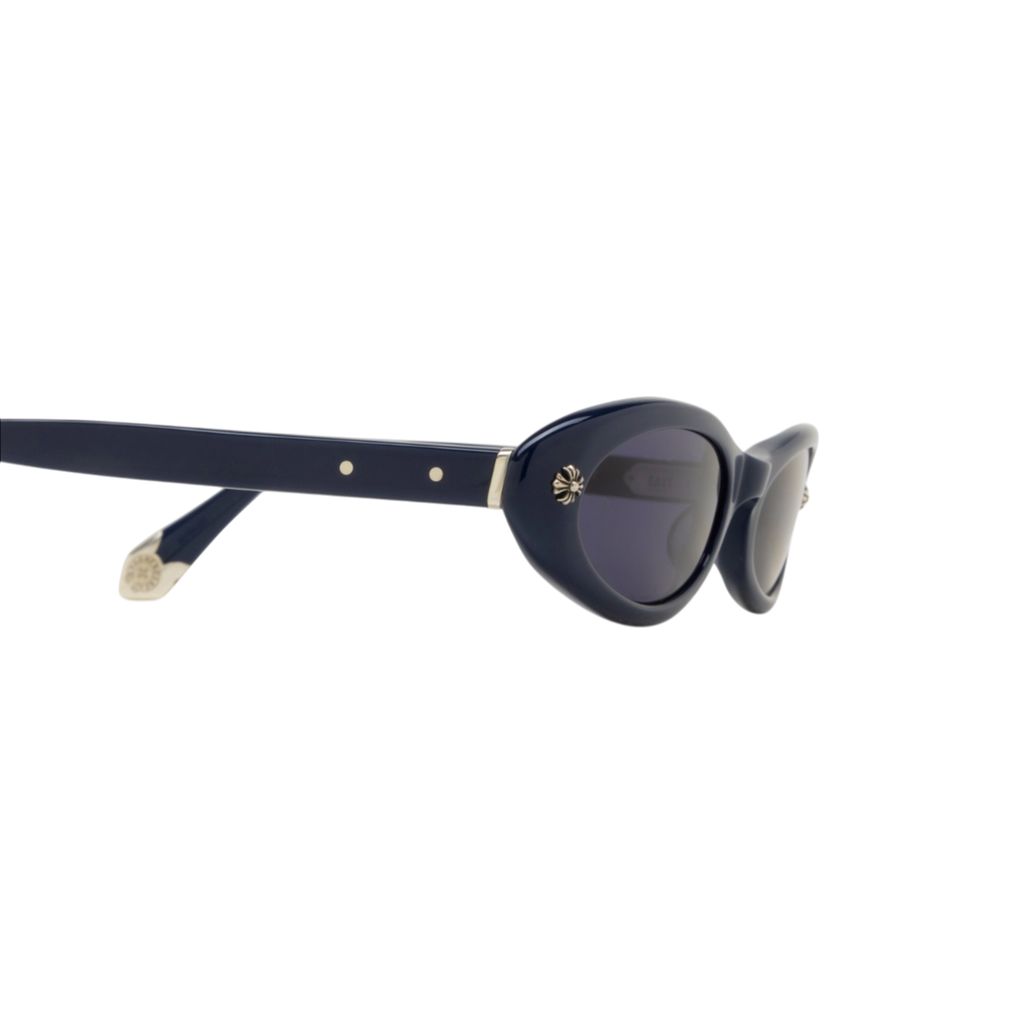 "TART" Oval Acetate Sunglasses – PCK (Polished Blue)