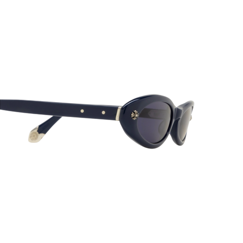 "TART" Oval Acetate Sunglasses – PCK (Polished Blue)