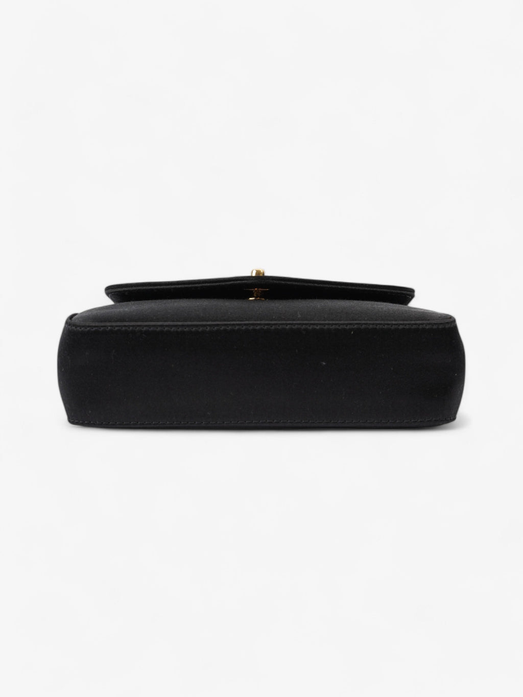 Chanel Vintage Envelope Wristlet Black Satin