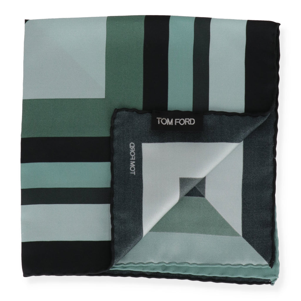 Tom Ford Mens Light Green Pocket Square