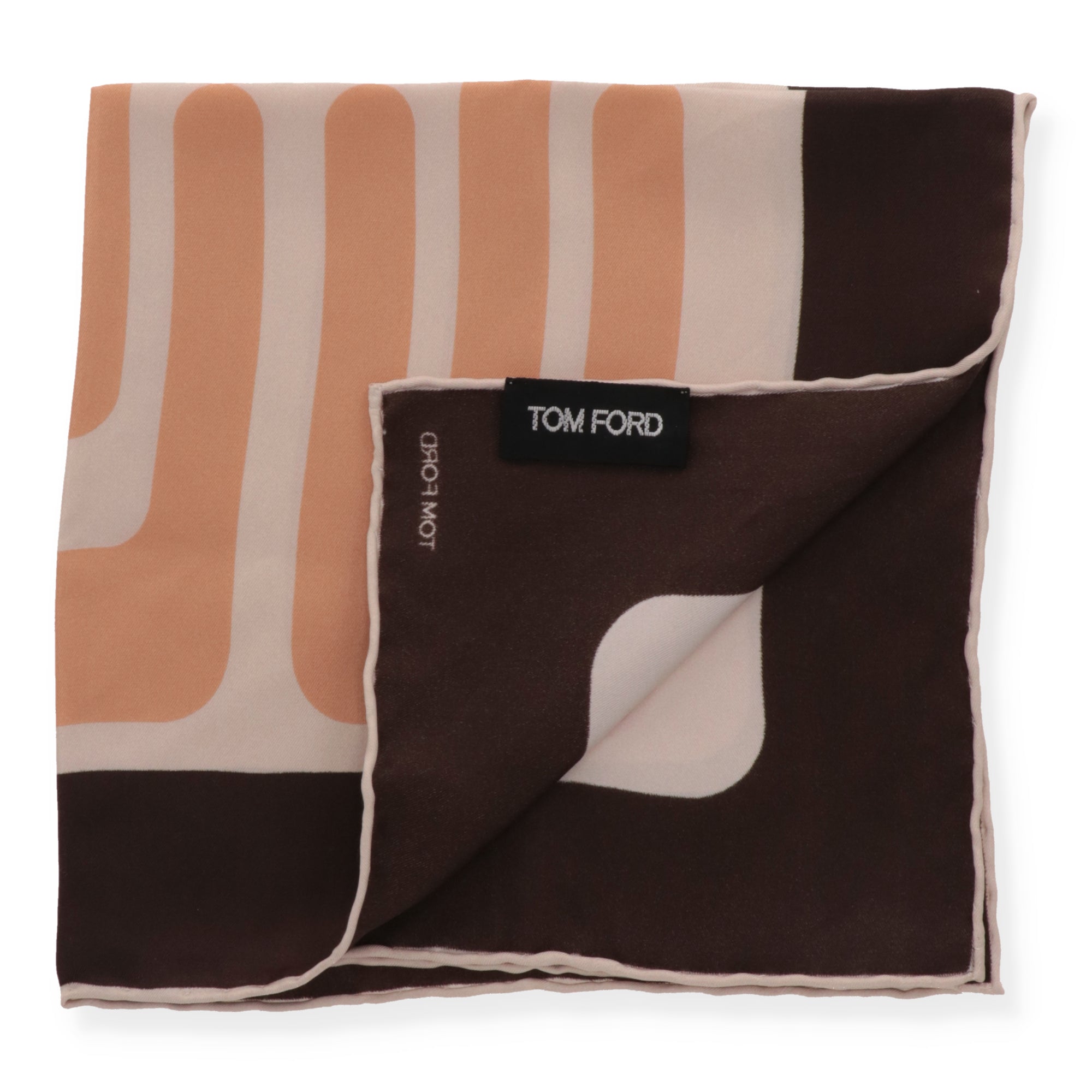 Tom Ford Mens Brown Multi Pocket Square