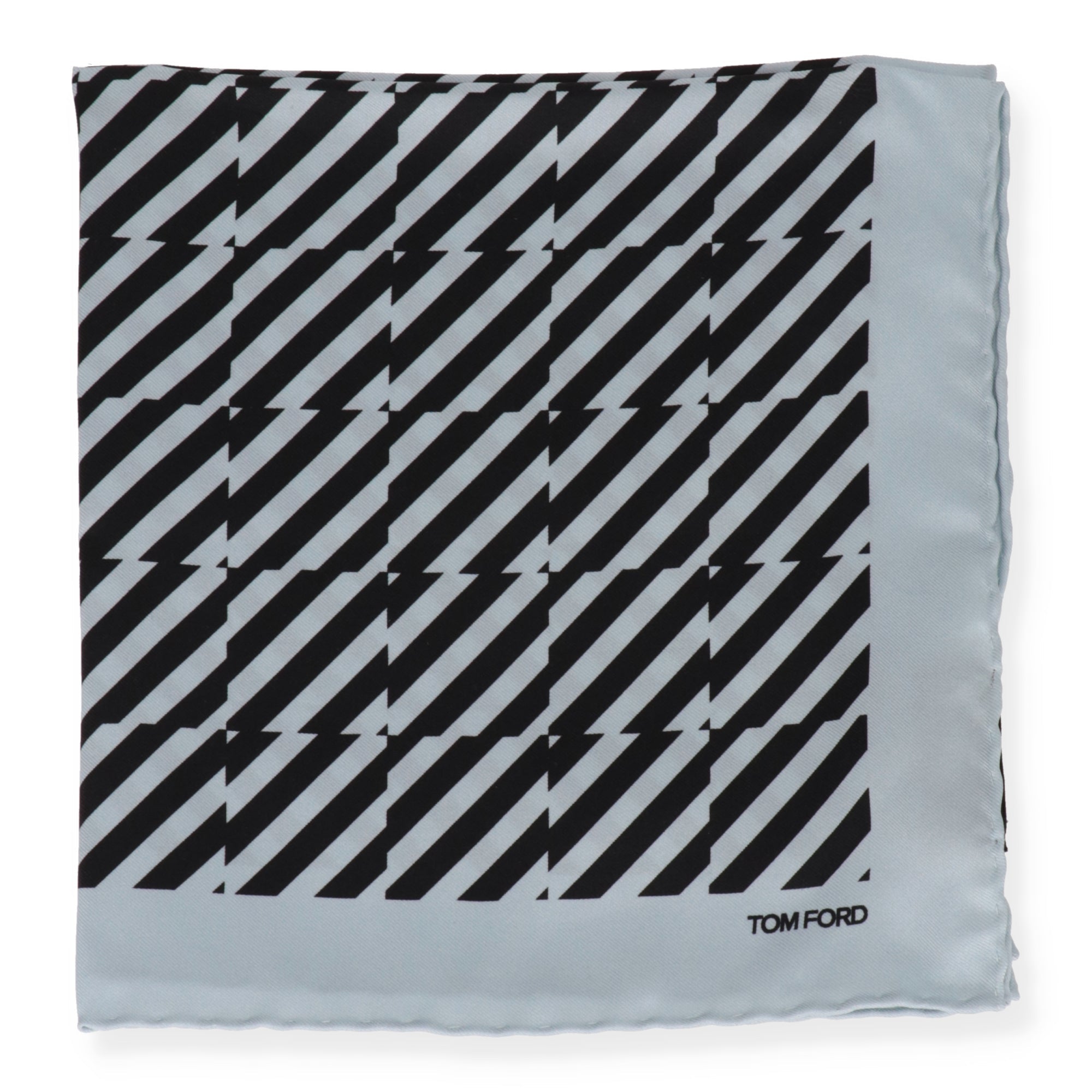Tom Ford Mens Light Blue Pocket Square