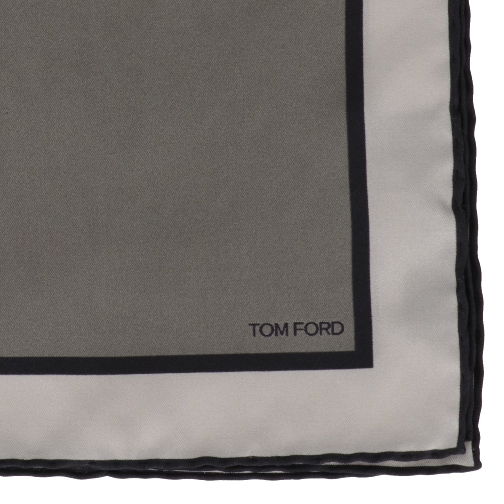 Tom Ford Mens Grey Pocket Square