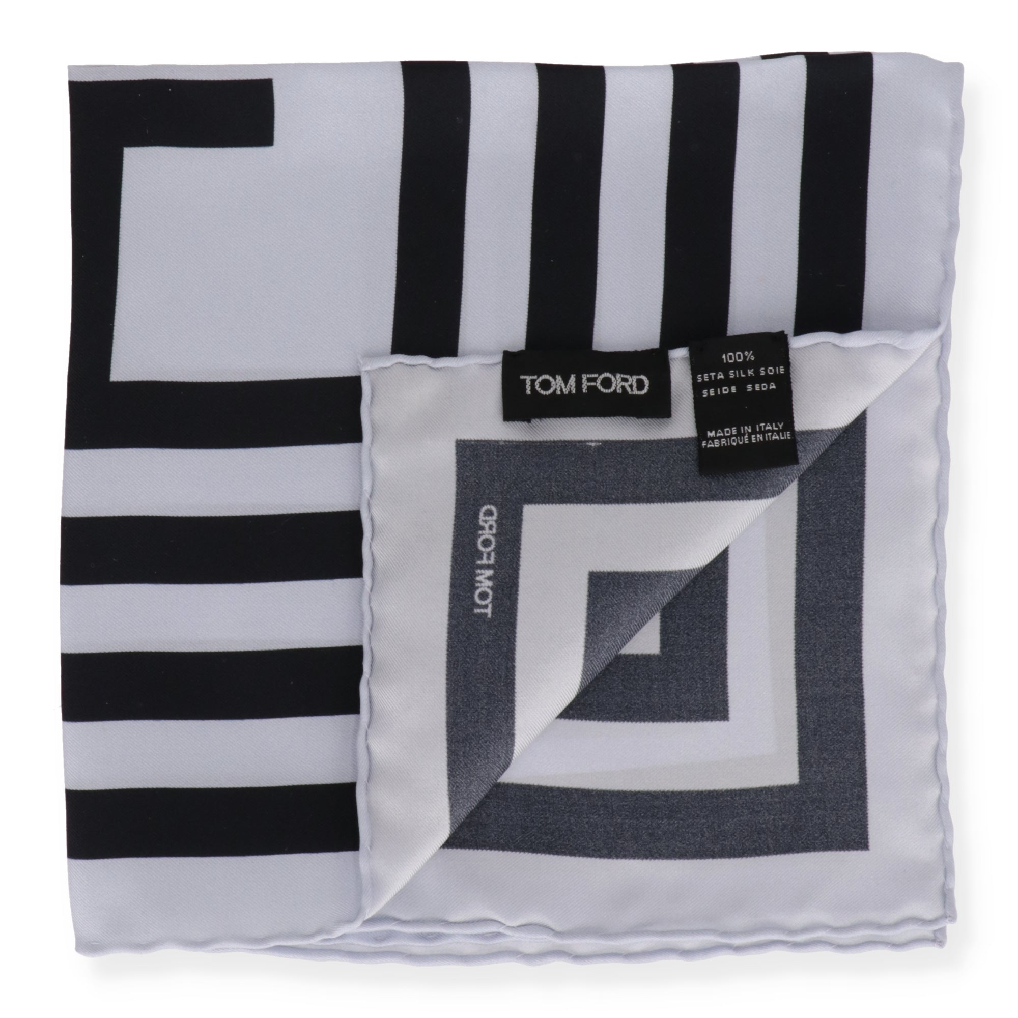 Tom Ford Mens Light Blue Pocket Square