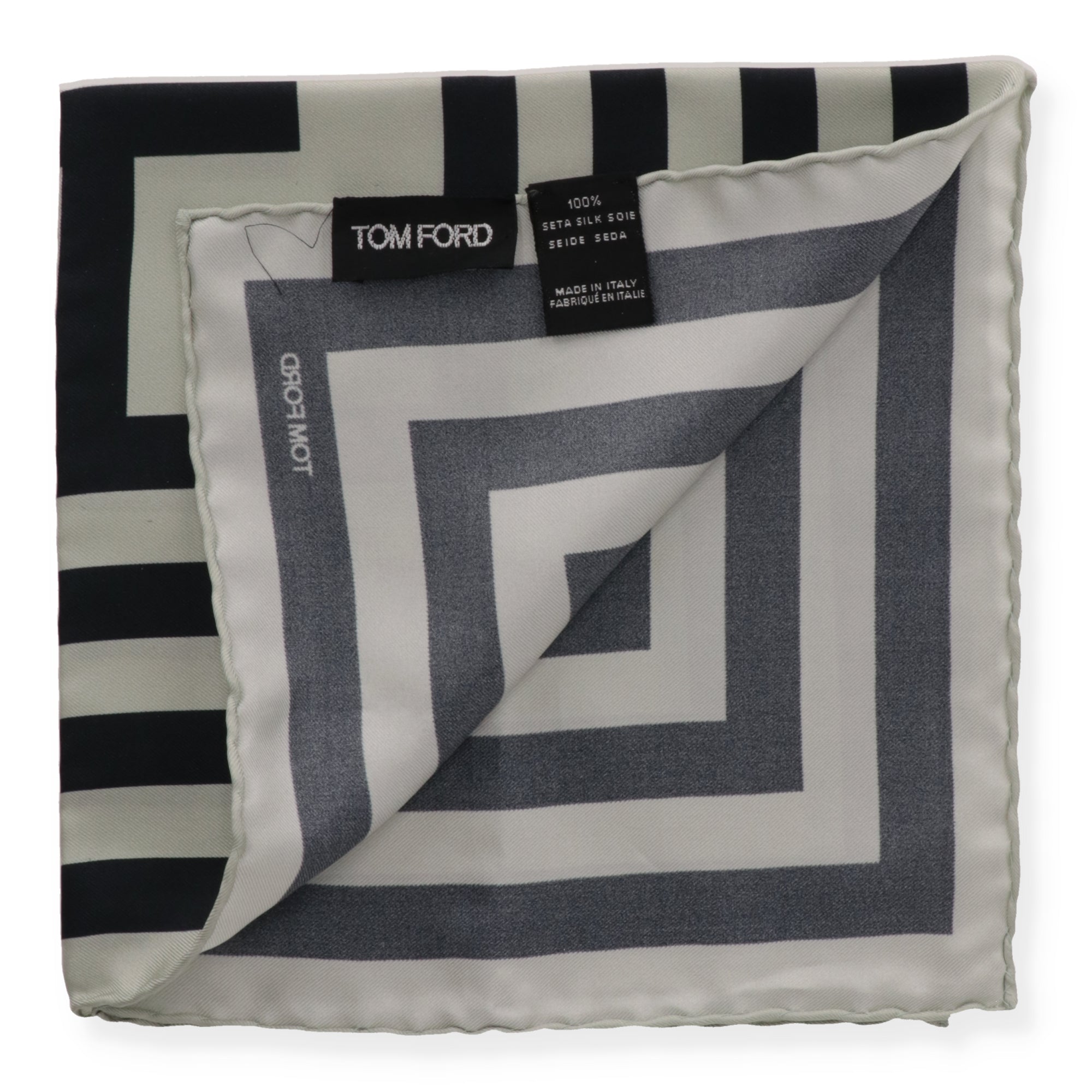 Tom Ford Mens Light Green Pocket Square