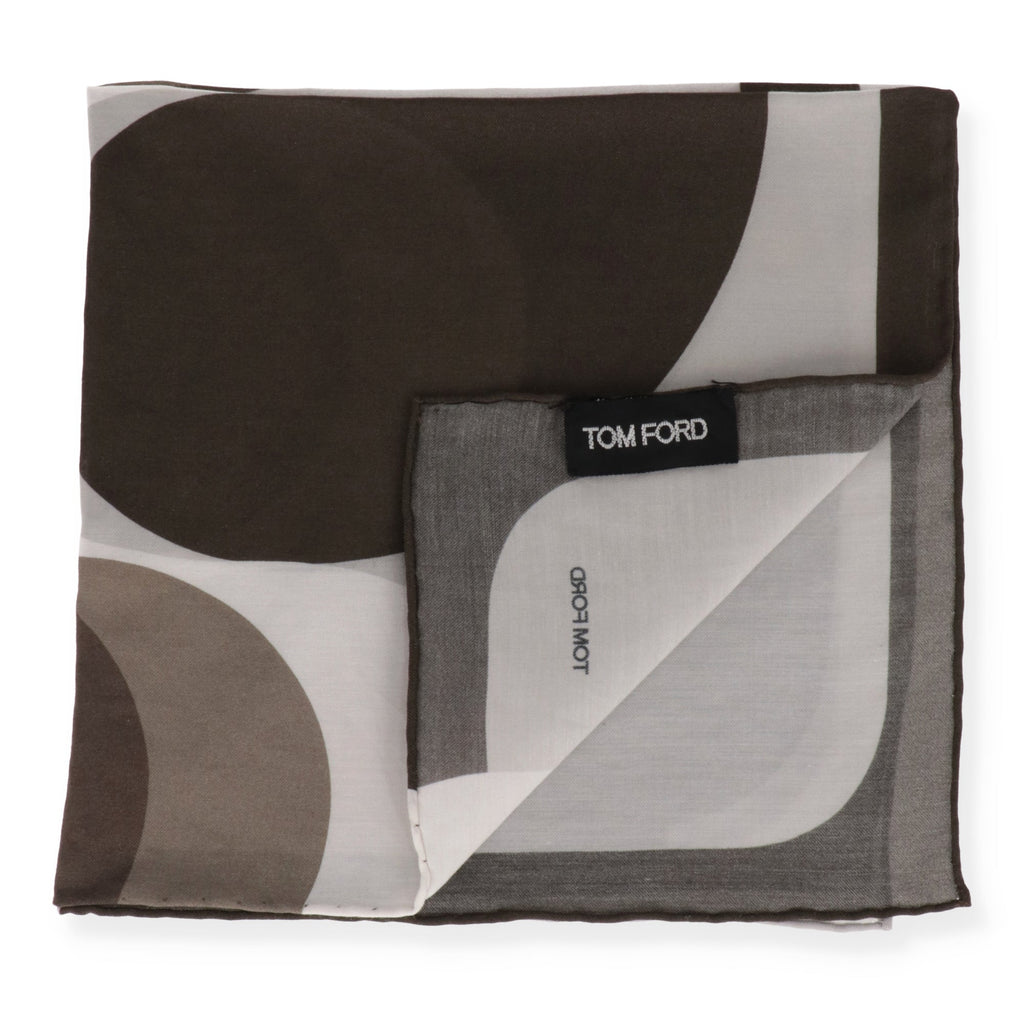 Tom Ford Mens Green Pocket Square