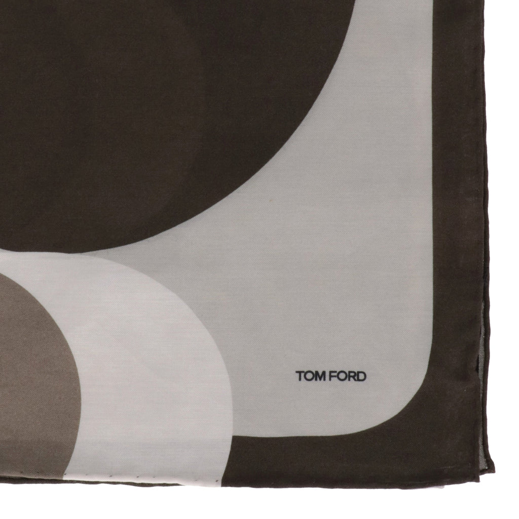 Tom Ford Mens Green Pocket Square